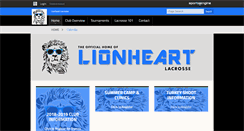 Desktop Screenshot of lionheartlacrosse.com