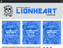 Tablet Screenshot of lionheartlacrosse.com